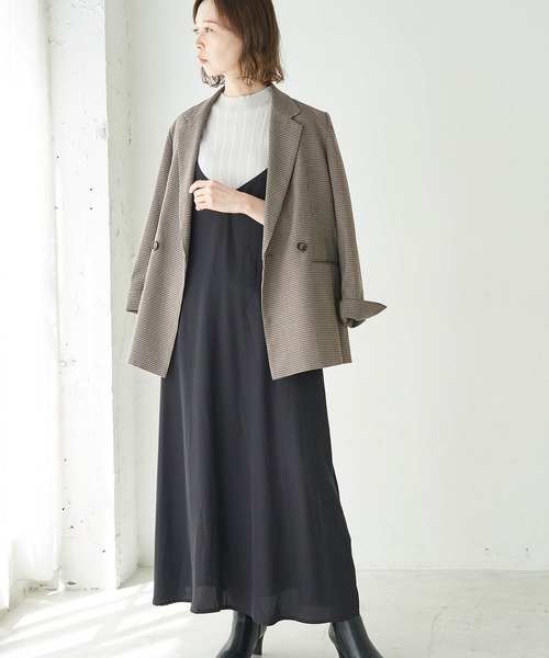 ROPE' PICNIC（ロペピクニック）の「【WEB限定】ルーズキャミワンピース（ワンピース・レディース・ブラック系その他/ブラック/サックスブルー/ベージュ系その他2・38）」の2枚目の写真