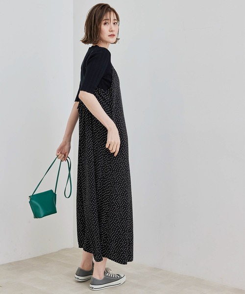 ROPE' PICNIC（ロペピクニック）の「【WEB限定】ルーズキャミワンピース（ワンピース・レディース・ブラック系その他/ブラック/サックスブルー/ベージュ系その他2・38）」の6枚目の写真