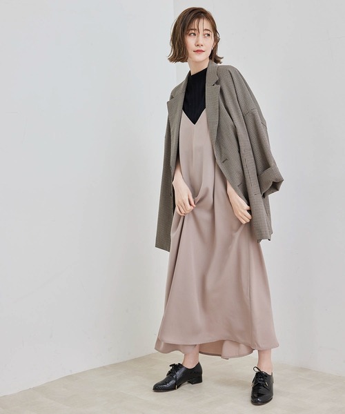 ROPE' PICNIC（ロペピクニック）の「【WEB限定】ルーズキャミワンピース（ワンピース・レディース・ブラック系その他/ブラック/サックスブルー/ベージュ系その他2・38）」の8枚目の写真