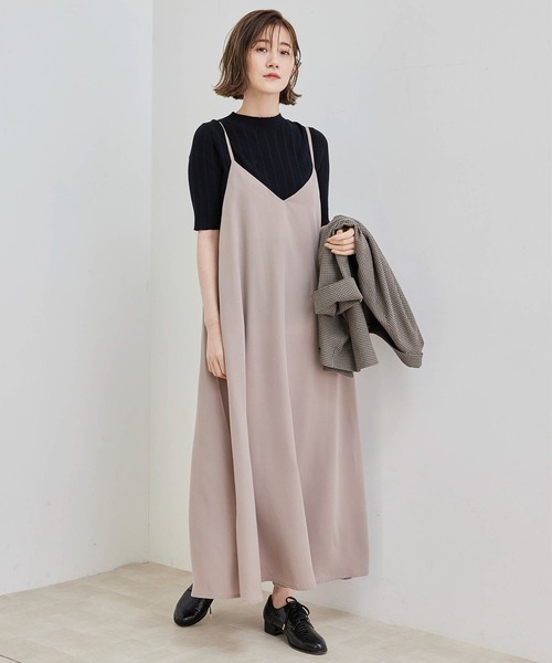 ROPE' PICNIC（ロペピクニック）の「【WEB限定】ルーズキャミワンピース（ワンピース・レディース・ブラック系その他/ブラック/サックスブルー/ベージュ系その他2・38）」の12枚目の写真