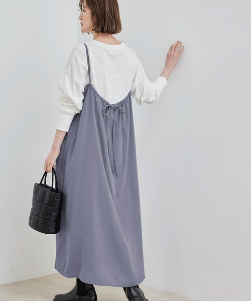 ROPE' PICNIC（ロペピクニック）の「【WEB限定】ルーズキャミワンピース（ワンピース・レディース・ブラック系その他/ブラック/サックスブルー/ベージュ系その他2・38）」の21枚目の写真