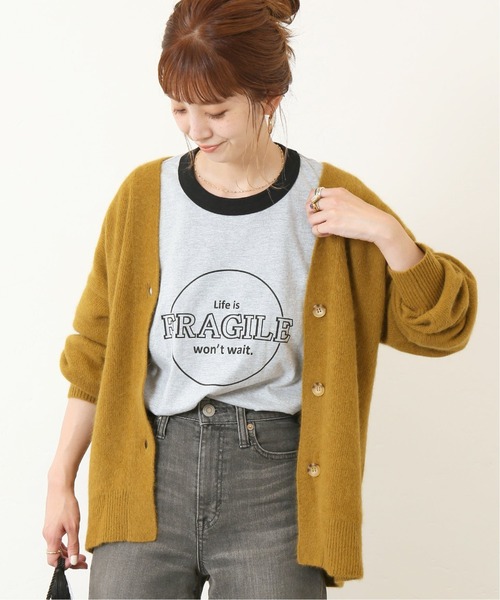 Simplicite（サンプリシテ）の「FUR KNIT Vネックカーディガン◆（カーディガン/ボレロ・レディース・ベージュ/ネイビー/マスタード・FREE）」の3枚目の写真