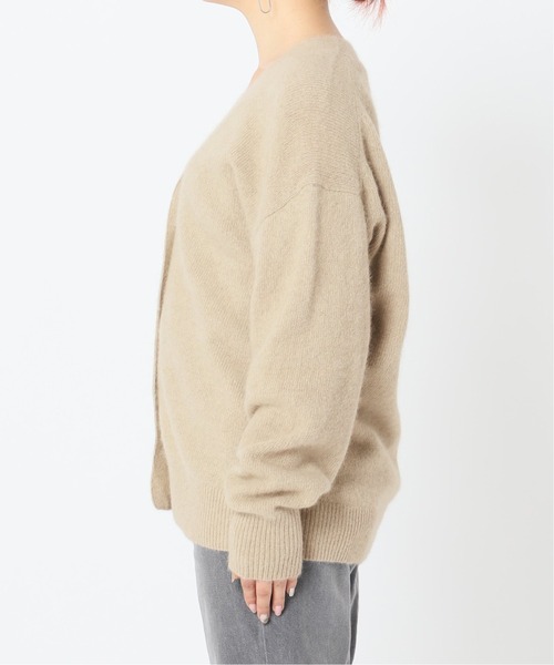 Simplicite（サンプリシテ）の「FUR KNIT Vネックカーディガン◆（カーディガン/ボレロ・レディース・ベージュ/ネイビー/マスタード・FREE）」の17枚目の写真