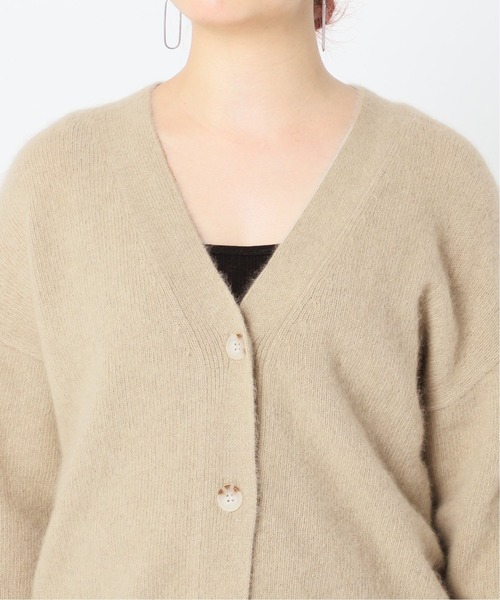Simplicite（サンプリシテ）の「FUR KNIT Vネックカーディガン◆（カーディガン/ボレロ・レディース・ベージュ/ネイビー/マスタード・FREE）」の7枚目の写真
