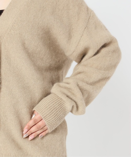 Simplicite（サンプリシテ）の「FUR KNIT Vネックカーディガン◆（カーディガン/ボレロ・レディース・ベージュ/ネイビー/マスタード・FREE）」の21枚目の写真