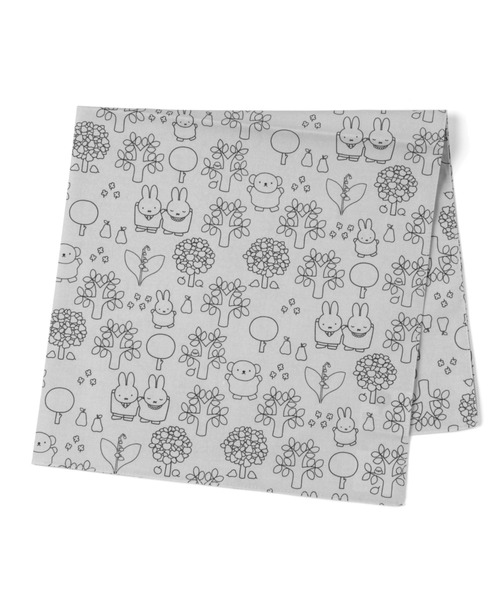 studio CLIP(スタディオクリップ)の「プリントハンカチ〔Dick Brunaコラボ〕(ハンカチ/ハンドタオル・レディース・グレー/グリーン/オフホワイト・FREE)」の3枚目の写真