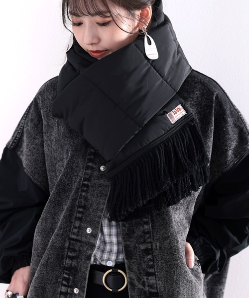 Java（ジャバ）の「《JaVaジャバ コラボ》軽くてあったか。ボリューム中綿マフラー（マフラー・レディース・アイボリー/モカ/ブラック/グレイッシュベージュ・FREE）」の21枚目の写真