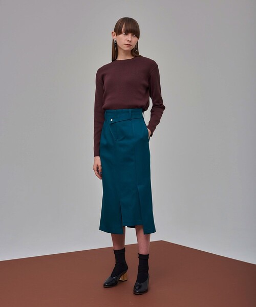 UNITED TOKYO（ユナイテッドトウキョウ）の「エターナルツイルタイトスカート（スカート・レディース・ブラック/ライトグリーン・1/2）」の15枚目の写真