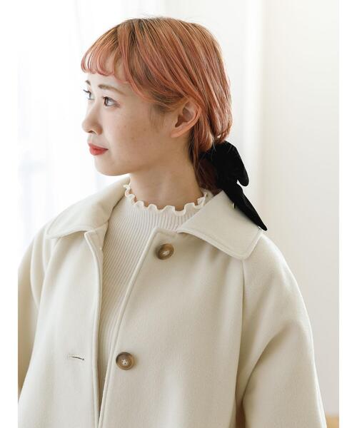 SLURR（スラ―）の「ベロアリボンポニー（ヘアゴム・レディース・ブラック/ベージュ・FREE）」の10枚目の写真