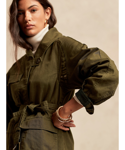 Banana Republic(バナナリパブリック)の「エッセンシャル カーゴジャケット(ミリタリージャケット・レディース・カーキ・S/XS/L/M)」の13枚目の写真