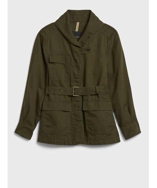 Banana Republic(バナナリパブリック)の「エッセンシャル カーゴジャケット(ミリタリージャケット・レディース・カーキ・S/XS/L/M)」の3枚目の写真