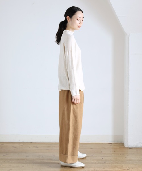 Plantation（プランテーション）の「ライプニット/ニット（ニット/セーター・レディース・イエロー/オフホワイト/ブラック/グレー・M size）」の15枚目の写真