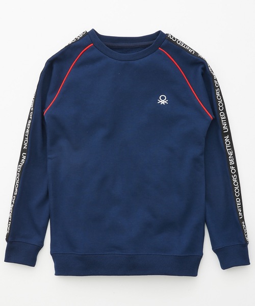 BENETTON (UNITED COLORS OF BENETTON)（ベネトンユナイテッドカラーズオブベネトン）の「【BENETTON / ベネトン】キッズテーププリントスウェット / トレーナー（スウェット・キッズ・チャコールグレー/ライトグレー/ライトブルー/ネイビー・130/140/150/160）」の4枚目の写真