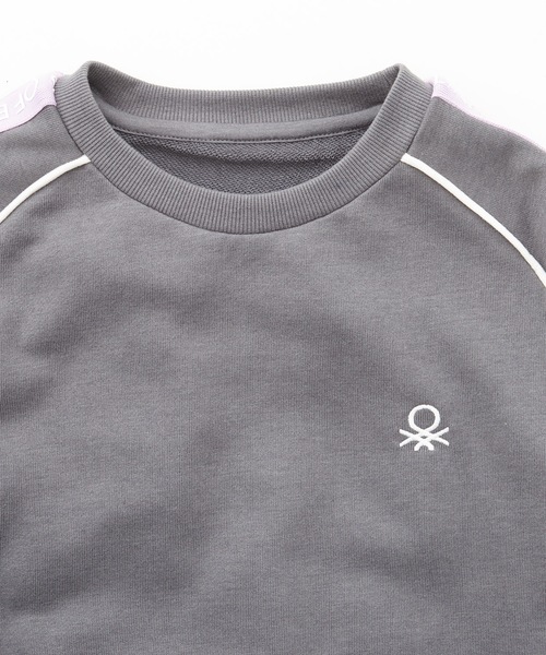 BENETTON (UNITED COLORS OF BENETTON)（ベネトンユナイテッドカラーズオブベネトン）の「【BENETTON / ベネトン】キッズテーププリントスウェット / トレーナー（スウェット・キッズ・チャコールグレー/ライトグレー/ライトブルー/ネイビー・130/140/150/160）」の11枚目の写真