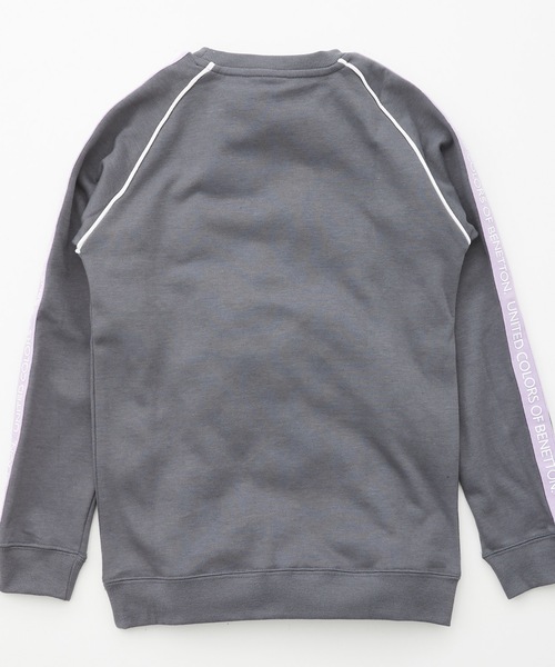 BENETTON (UNITED COLORS OF BENETTON)（ベネトンユナイテッドカラーズオブベネトン）の「【BENETTON / ベネトン】キッズテーププリントスウェット / トレーナー（スウェット・キッズ・チャコールグレー/ライトグレー/ライトブルー/ネイビー・130/140/150/160）」の12枚目の写真