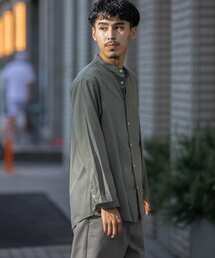 URBAN RESEARCH DOORS | シルキーオックスバンドカラーシャツ(シャツ/ブラウス)