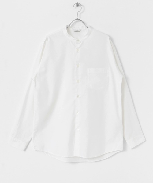 URBAN RESEARCH DOORS（アーバンリサーチドアーズ）の「シルキーオックスバンドカラーシャツ（シャツ/ブラウス・メンズ・オリーブ/ピンクベージュ/ネイビー/ホワイト・38/40）」の10枚目の写真