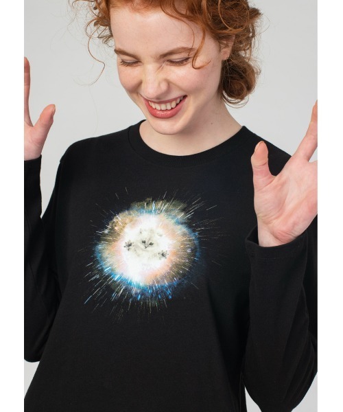 Design Tshirts Store graniph（デザイン　ティーシャツ　ストア　グラニフ）の「インザスーパーノヴァ｜長袖Tシャツ（Tシャツ/カットソー・メンズ・ブラック・SMALL/MEDIUM/LARGE/X-SMALL）」の5枚目の写真