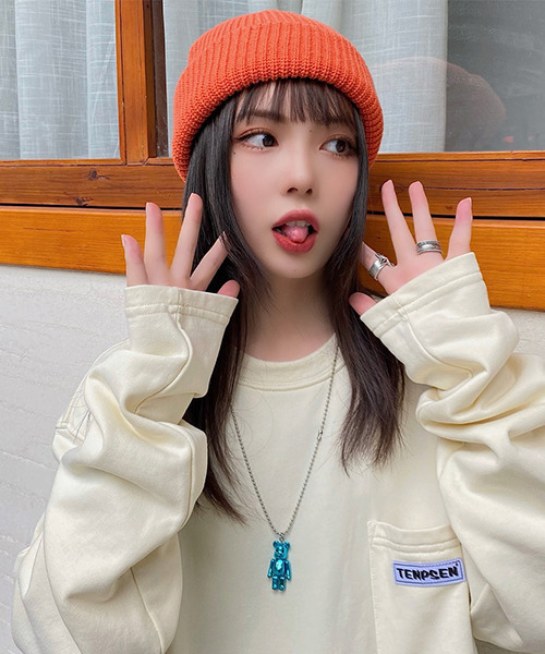 c.u.l（シーユーエル）の「【c.u.l】無地シンプル ワントーンビーニー cula269（ニットキャップ/ビーニー・レディース・イエロー/ホワイト/ブラウン/ブラック/オレンジ/パープル/グリーン/グレー・FREE）」の10枚目の写真