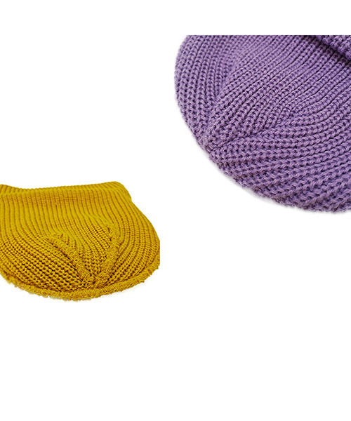 c.u.l（シーユーエル）の「【c.u.l】無地シンプル ワントーンビーニー cula269（ニットキャップ/ビーニー・レディース・イエロー/ホワイト/ブラウン/ブラック/オレンジ/パープル/グリーン/グレー・FREE）」の17枚目の写真