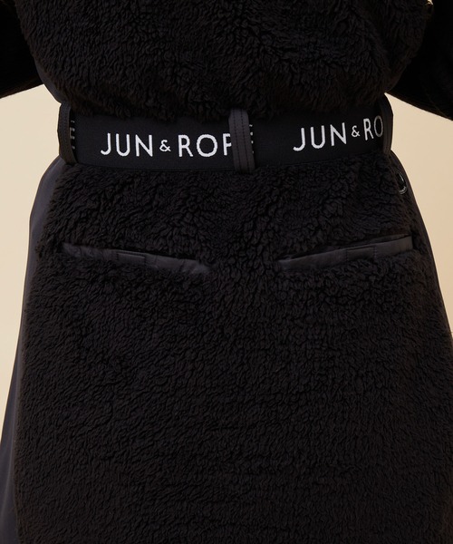 JUN&ROPE'（ジュンアンドロペ）の「ロゴベルト付きフリースボア中綿