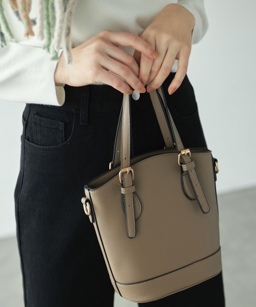 Edit Sheen（エディットシーン）の「スリムベルトハンドル2wayバッグ（ハンドバッグ・レディース・ブラック/ブラウン/モカ・FREE）」の3枚目の写真