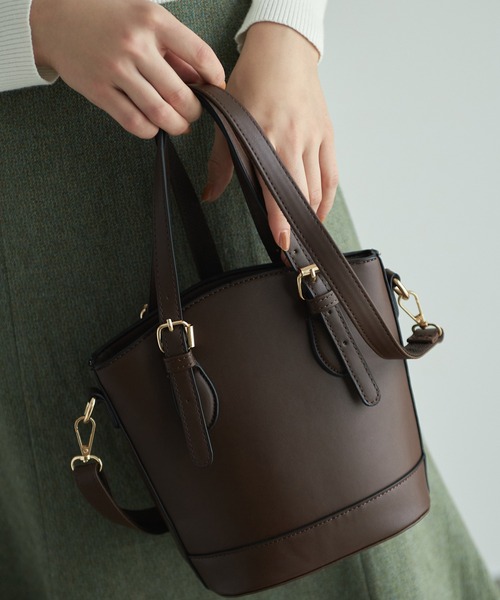 Edit Sheen（エディットシーン）の「スリムベルトハンドル2wayバッグ（ハンドバッグ・レディース・ブラック/ブラウン/モカ・FREE）」の7枚目の写真
