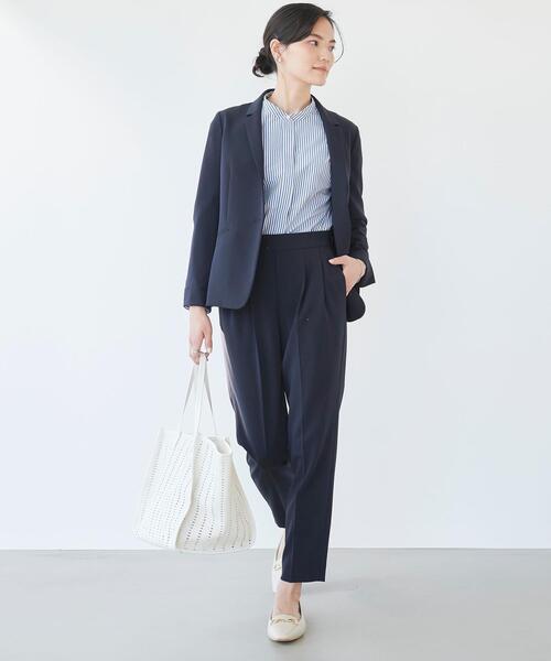 green label relaxing（グリーンレーベルリラクシング）の「パウドレ テーラード ジャケット -ウォッシャブル・ストレッチ・防シワ- ◇No01◇（テーラードジャケット・レディース・ブラック/ナチュラル/ネイビー・34/36/38/40/42/44/46）」の5枚目の写真