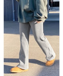 reca | 【サイズが選べる！】裏起毛ボンディングセミワイドリブパンツ(その他パンツ)