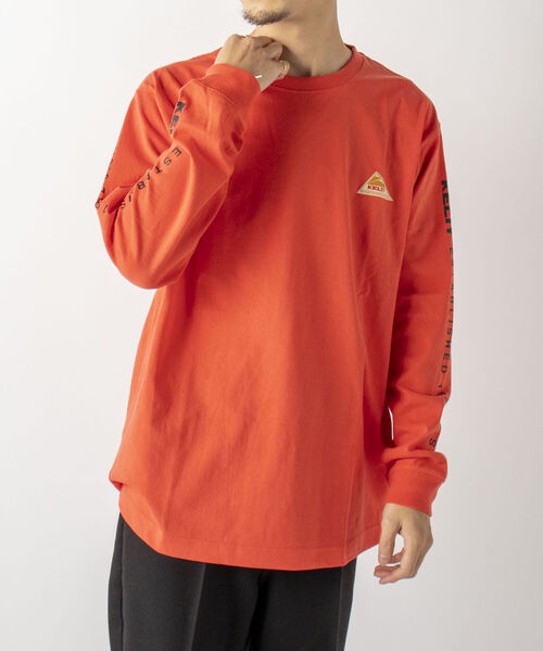 KELTY(ケルティ)の「【KELTY/ケルティ】GLOSTER別注 袖ロゴプリント ロングスリーブTシャツ(Tシャツ/カットソー・メンズ・ホワイト/チャコールグレー/ベージュ/オレンジ・MEDIUM/LARGE)」の18枚目の写真