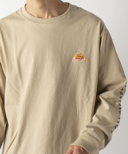 KELTY(ケルティ)の「【KELTY/ケルティ】GLOSTER別注 袖ロゴプリント ロングスリーブTシャツ(Tシャツ/カットソー・メンズ・ホワイト/チャコールグレー/ベージュ/オレンジ・MEDIUM/LARGE)」の14枚目の写真