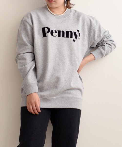 palm RICHE（ポームリシュ）の「Penny’sフロッキープルオーバースウェット（スウェット・レディース・ライトグレー/ブラック/ダークグリーン/ピンク・M）」の3枚目の写真