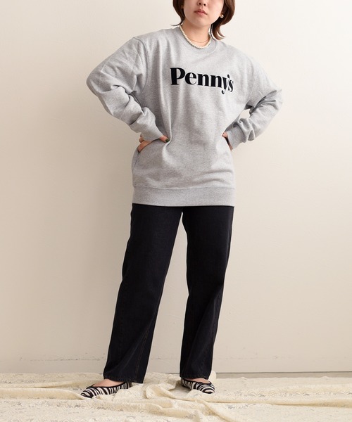 palm RICHE（ポームリシュ）の「Penny’sフロッキープルオーバースウェット（スウェット・レディース・ライトグレー/ブラック/ダークグリーン/ピンク・M）」の19枚目の写真