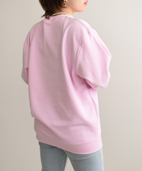 palm RICHE（ポームリシュ）の「Penny’sフロッキープルオーバースウェット（スウェット・レディース・ライトグレー/ブラック/ダークグリーン/ピンク・M）」の20枚目の写真