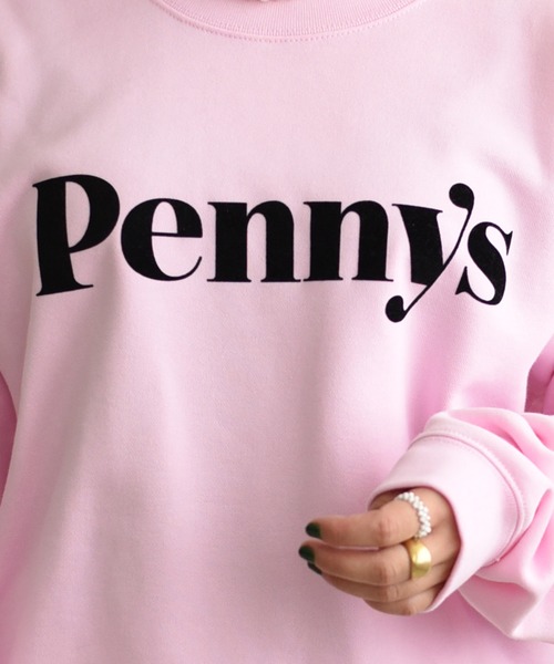 palm RICHE（ポームリシュ）の「Penny’sフロッキープルオーバースウェット（スウェット・レディース・ライトグレー/ブラック/ダークグリーン/ピンク・M）」の16枚目の写真