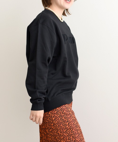 palm RICHE（ポームリシュ）の「Penny’sフロッキープルオーバースウェット（スウェット・レディース・ライトグレー/ブラック/ダークグリーン/ピンク・M）」の17枚目の写真