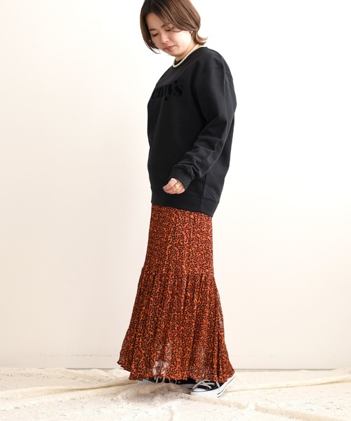 palm RICHE（ポームリシュ）の「Penny’sフロッキープルオーバースウェット（スウェット・レディース・ライトグレー/ブラック/ダークグリーン/ピンク・M）」の13枚目の写真