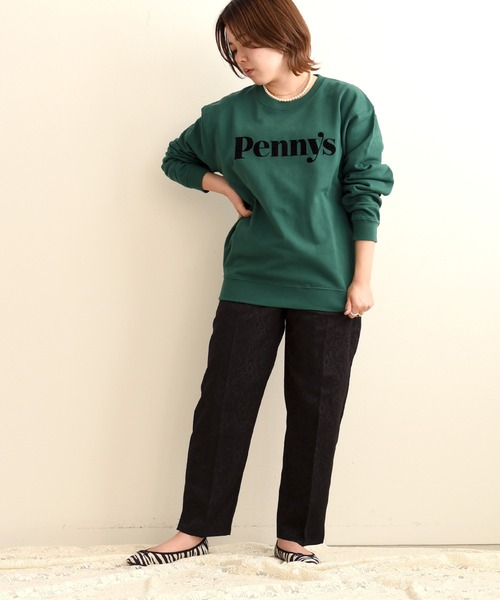 palm RICHE（ポームリシュ）の「Penny’sフロッキープルオーバースウェット（スウェット・レディース・ライトグレー/ブラック/ダークグリーン/ピンク・M）」の22枚目の写真