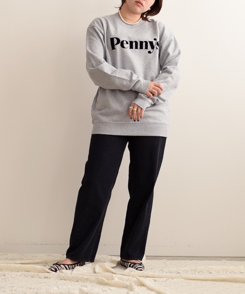 palm RICHE（ポームリシュ）の「Penny’sフロッキープルオーバースウェット（スウェット・レディース・ライトグレー/ブラック/ダークグリーン/ピンク・M）」の15枚目の写真