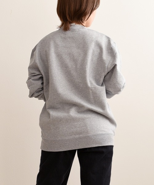 palm RICHE（ポームリシュ）の「Penny’sフロッキープルオーバースウェット（スウェット・レディース・ライトグレー/ブラック/ダークグリーン/ピンク・M）」の10枚目の写真