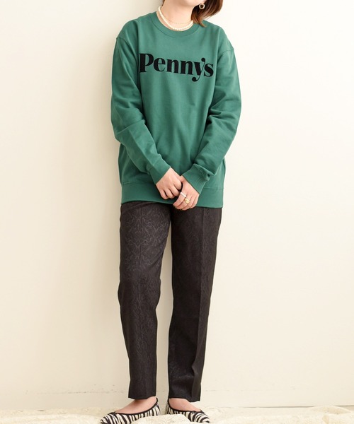 palm RICHE（ポームリシュ）の「Penny’sフロッキープルオーバースウェット（スウェット・レディース・ライトグレー/ブラック/ダークグリーン/ピンク・M）」の5枚目の写真