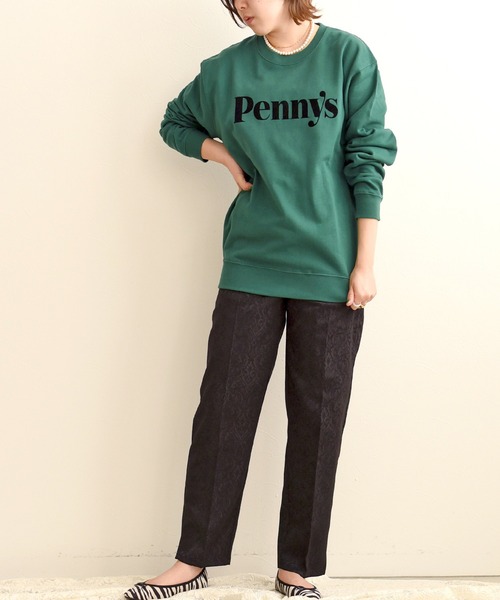 palm RICHE（ポームリシュ）の「Penny’sフロッキープルオーバースウェット（スウェット・レディース・ライトグレー/ブラック/ダークグリーン/ピンク・M）」の7枚目の写真