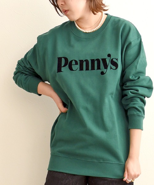 palm RICHE（ポームリシュ）の「Penny’sフロッキープルオーバースウェット（スウェット・レディース・ライトグレー/ブラック/ダークグリーン/ピンク・M）」の8枚目の写真