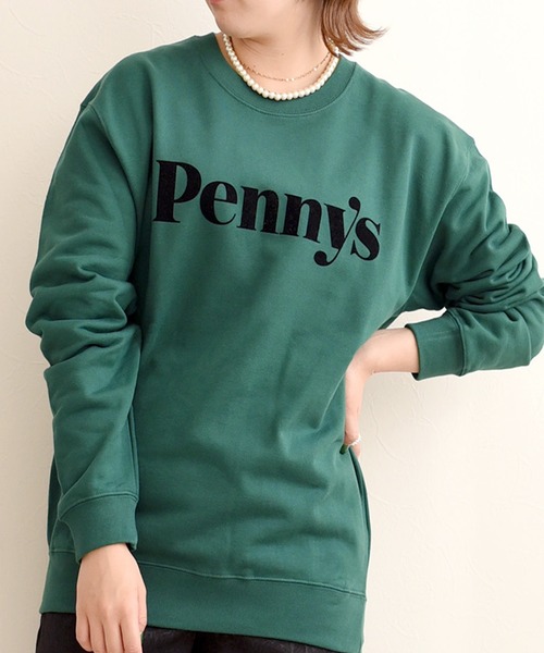 palm RICHE（ポームリシュ）の「Penny’sフロッキープルオーバースウェット（スウェット・レディース・ライトグレー/ブラック/ダークグリーン/ピンク・M）」の9枚目の写真