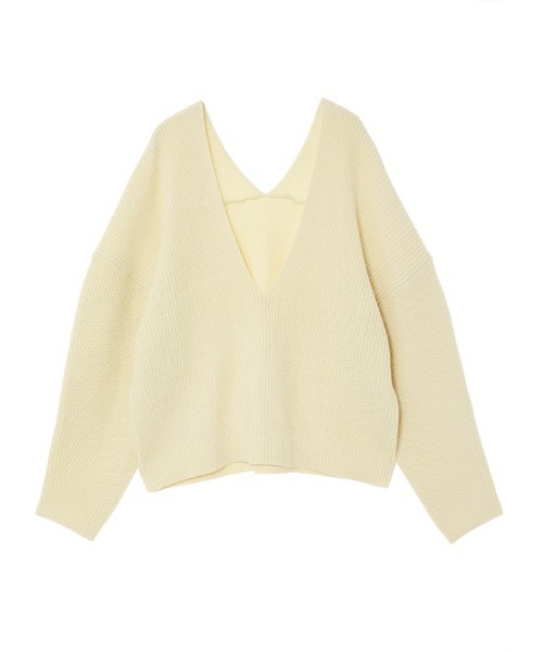 fifth(フィフス)の「深Vネックルーズニット(ニット/セーター・レディース・ブラック/ブラウン/ライトベージュ・SMALL/MEDIUM)」の7枚目の写真