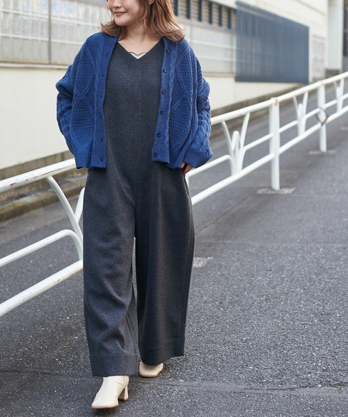 PUAL CE CIN（ピュアルセシン）の「ケーブルニットカーディガン（カーディガン/ボレロ・レディース・ブラウン/グレー/ブルー/スミクロ・FREE）」の14枚目の写真