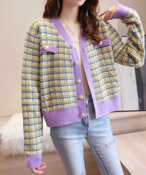 セール】ツイード風カーディガン（カーディガン/ボレロ）｜LAC-VERT