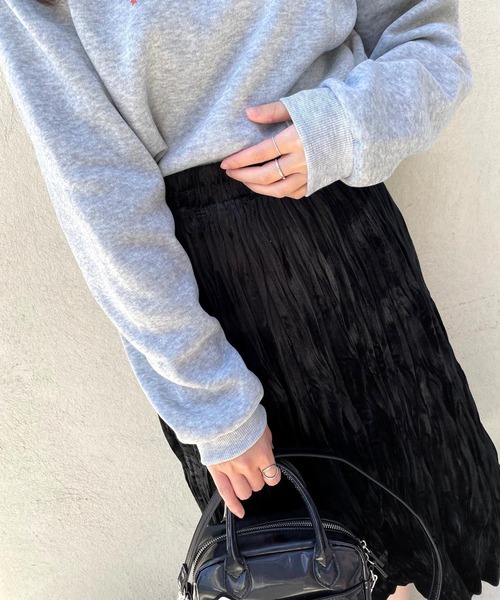 JUGLANS(ユグランス)の「☆ 韓国風。ベロアプリーツスカート(スカート・レディース・ブラック・FREE)」の11枚目の写真