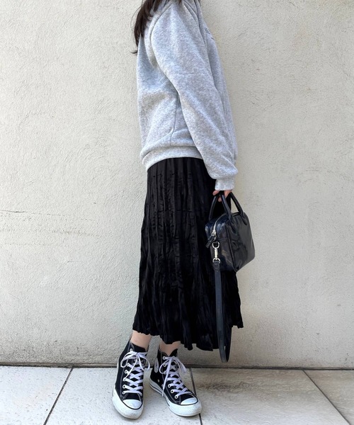 JUGLANS(ユグランス)の「☆ 韓国風。ベロアプリーツスカート(スカート・レディース・ブラック・FREE)」の7枚目の写真