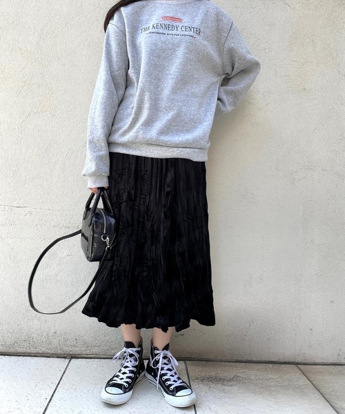 JUGLANS(ユグランス)の「☆ 韓国風。ベロアプリーツスカート(スカート・レディース・ブラック・FREE)」の6枚目の写真